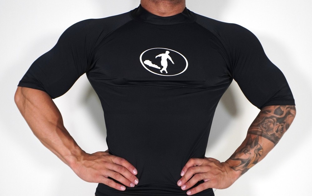 MEN’S NYLON ATHLETIC BLACK SHIRT SIZE X-LARGE