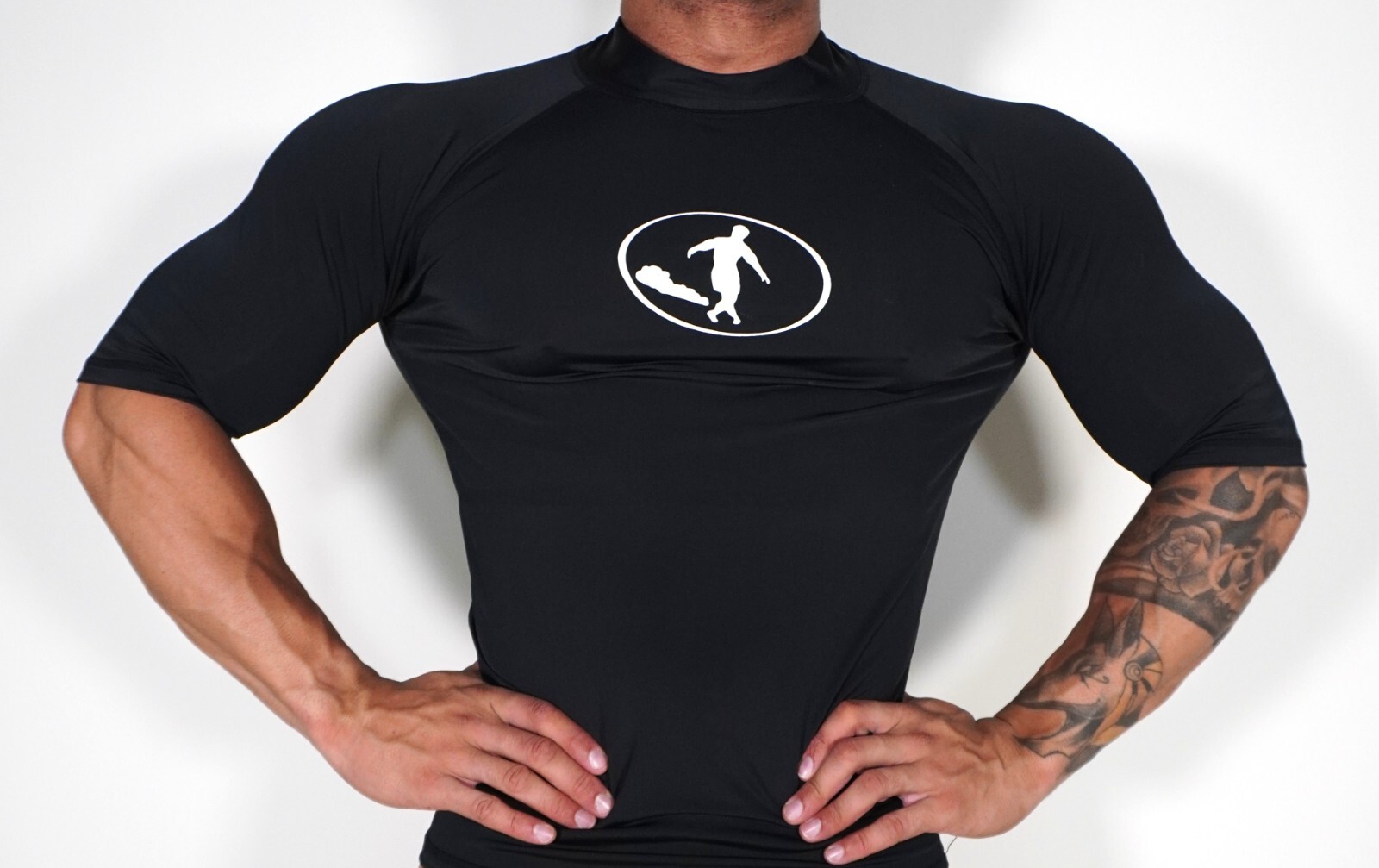 MEN’S NYLON ATHLETIC BLACK SHIRT SIZE X-LARGE
