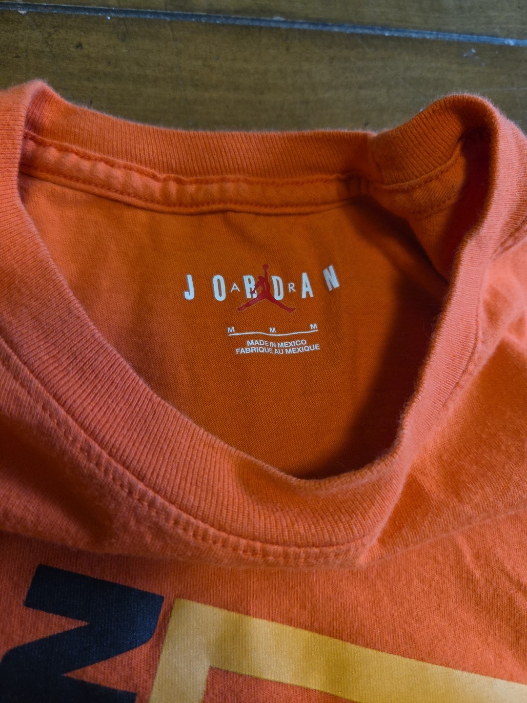 Nike Air Jordan Jumpman Graphic T Shirt Mens Medium M Orange Spellout Sportswear gallery