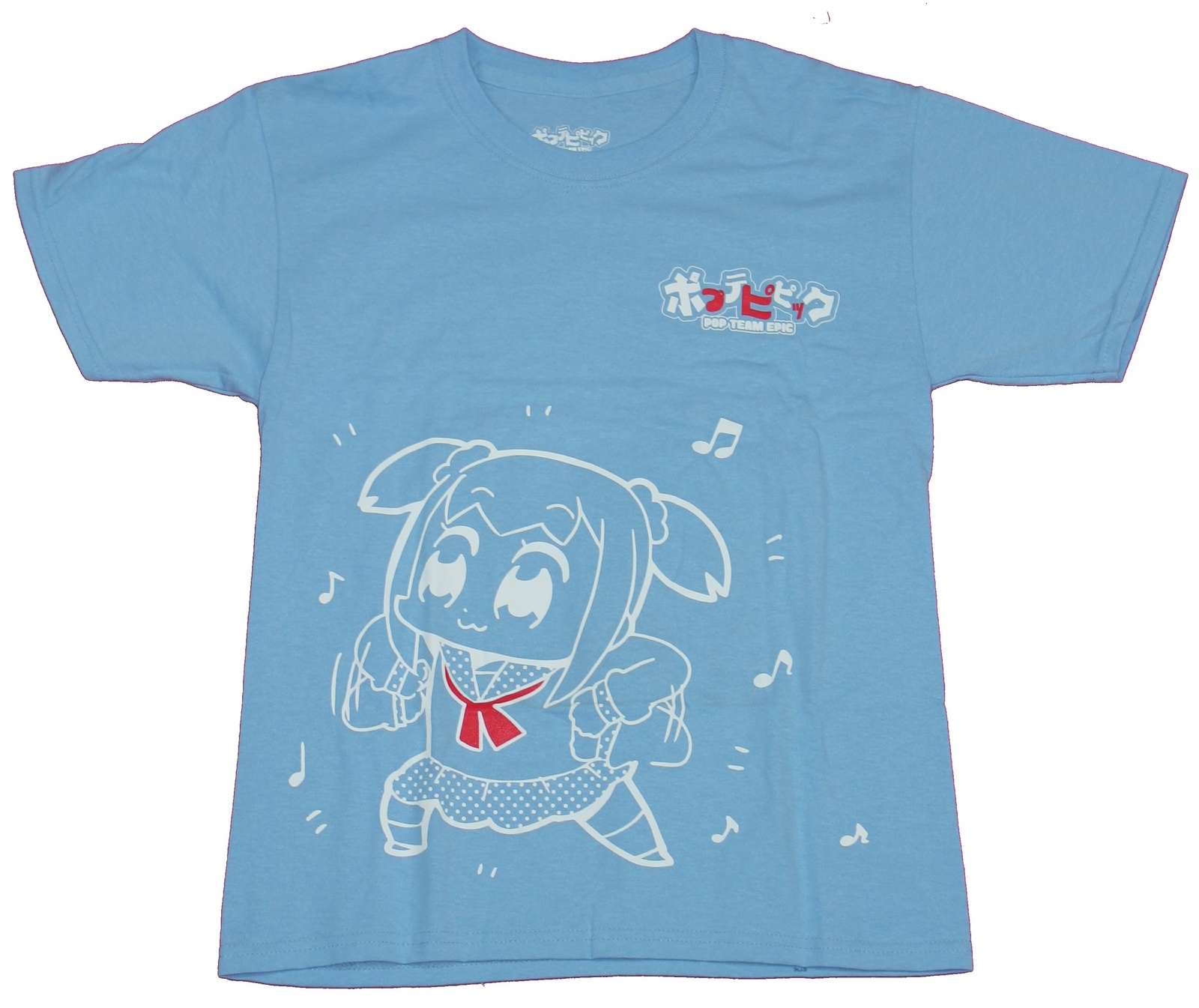 Pop Team Epic Mens T-Shirt- Outlined Giant Character Front & Back gallery