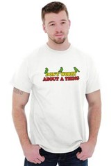 Dont Worry About A Thing Three Little Birds Womens or Mens Crewneck T Shirt Tee
