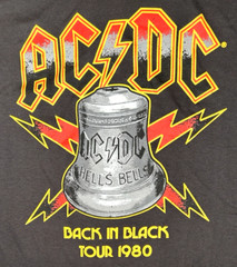 AC/DC ‘Back In Black Tour 1980’ (2023) Black T-Shirt Size Large Brand New