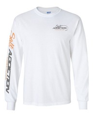 Salt Addiction Saltwater Trolling Fishing Long Sleeve T Shirt Cotton rod reel