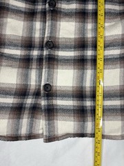 Carbon 2 Cobalt Fleece Lined Blue Plaid Button Up Jac-Shirt Shacket Medium Tall