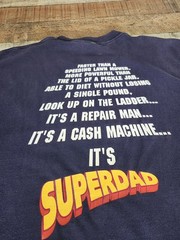 Vtg Discovery Channel Store Super Dad T Shirt Sz XL Navy Blue Good Shape