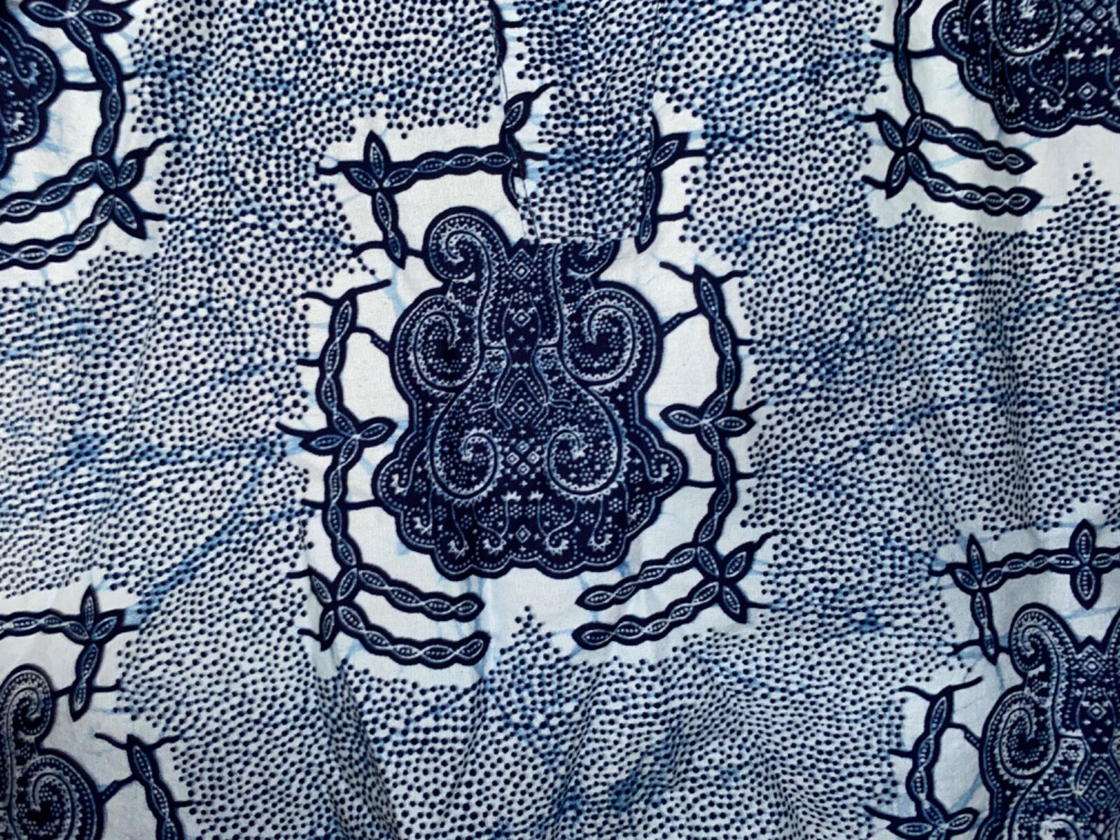 Cool design Pattern African Ghana ? Handmade Home hang Made shirt BLUE top M L ? gallery