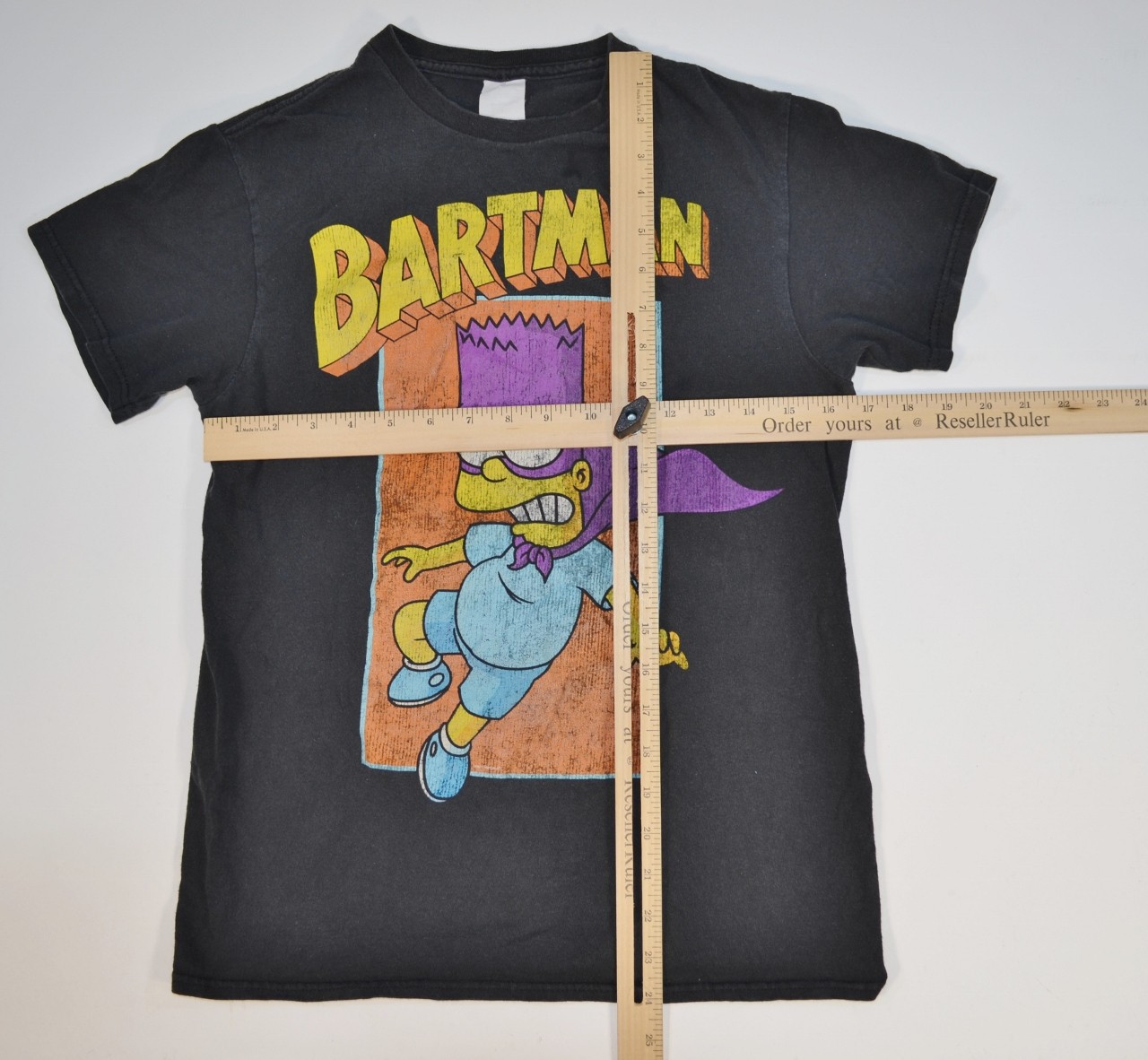 TV Show Promo Y2K The Simpsons Bart Bartman Mens Black Shirt Size Small gallery