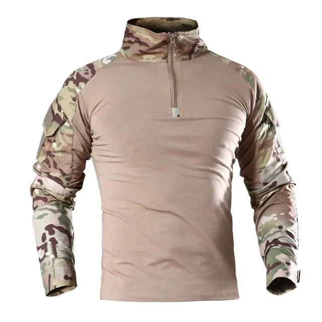 Tactical Combat Shirt Men Army Military Camo Long Sleeve Airsoft Hunting gallery