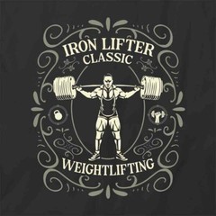 IRON LIFTER WEIGHTLIFTING TShirt Tee Short-Sleeved Cotton CLOTHING S1BSA170