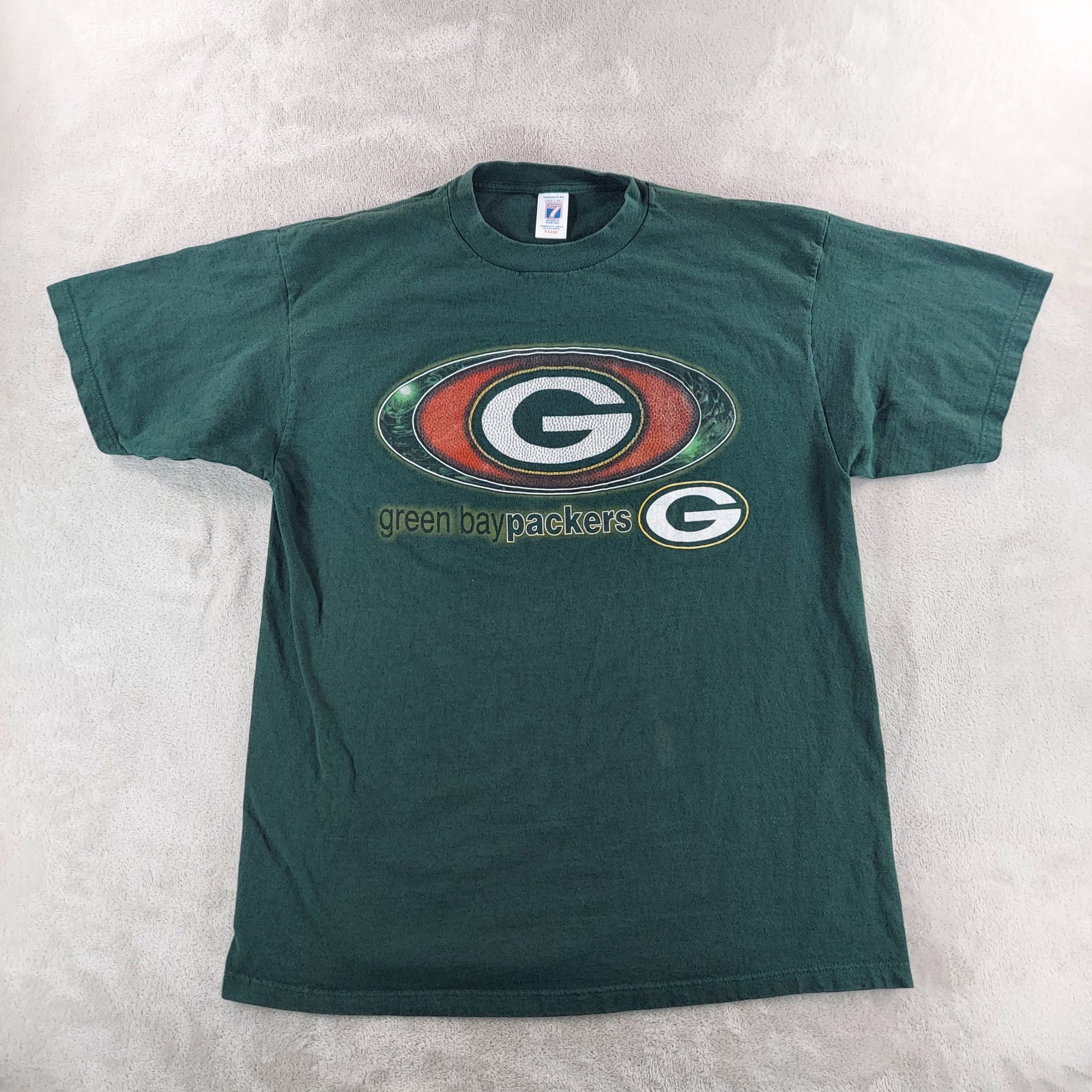 Vintage Logo 7 Shirt Mens XL Tee Green Bay Packers Football Logo 80s 90s