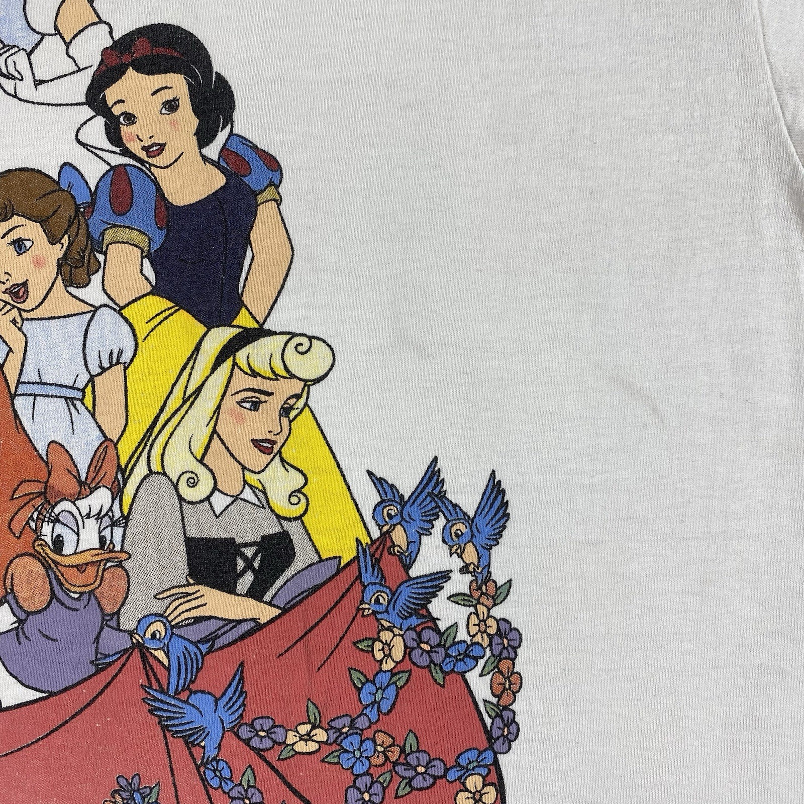 Vintage 90s Disney Princess Where The Girls Are White Shirt Size Large gallery