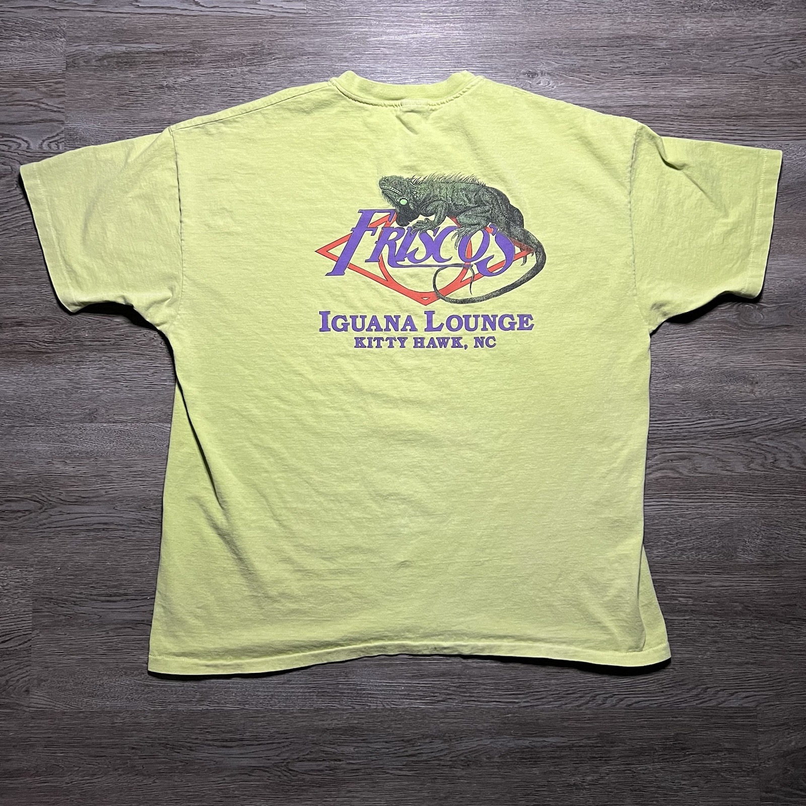 Vintage 90s Iguana T Shirt Mens Extra Large Lounge Bar North Carolina *Cut* gallery