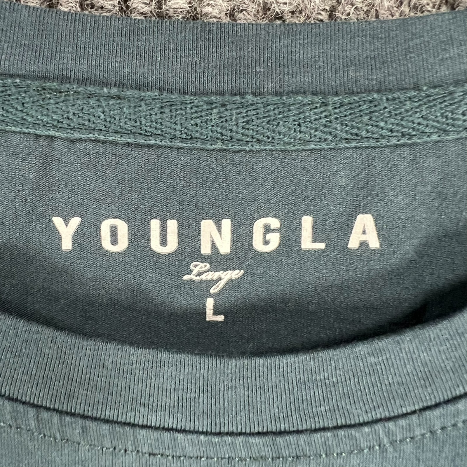 Youngla Shirt Mens Large Blue Short Sleeve Casual Comfort Preppy Outdoors gallery