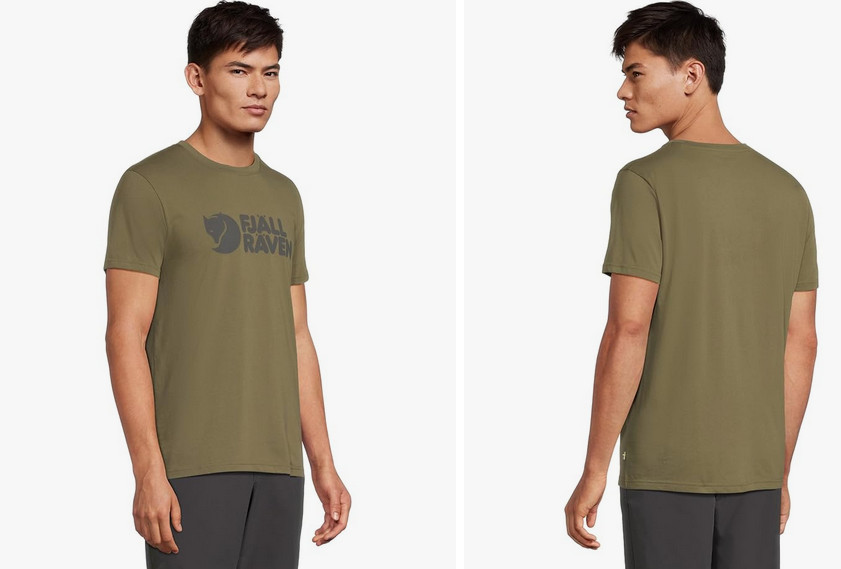 NEW Fjallraven Men’s Logo T Shirt size Small army green Fjällräven Logo T-Shirt