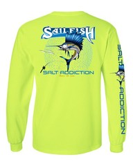 Salt Addiction Deep Sea Offshore Sailfish Fishing Long Sleeve T Shirt Cotton