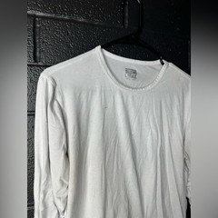 32 Degrees Heat brand – Men’s Long Sleeve Crewneck Shirt – White – L