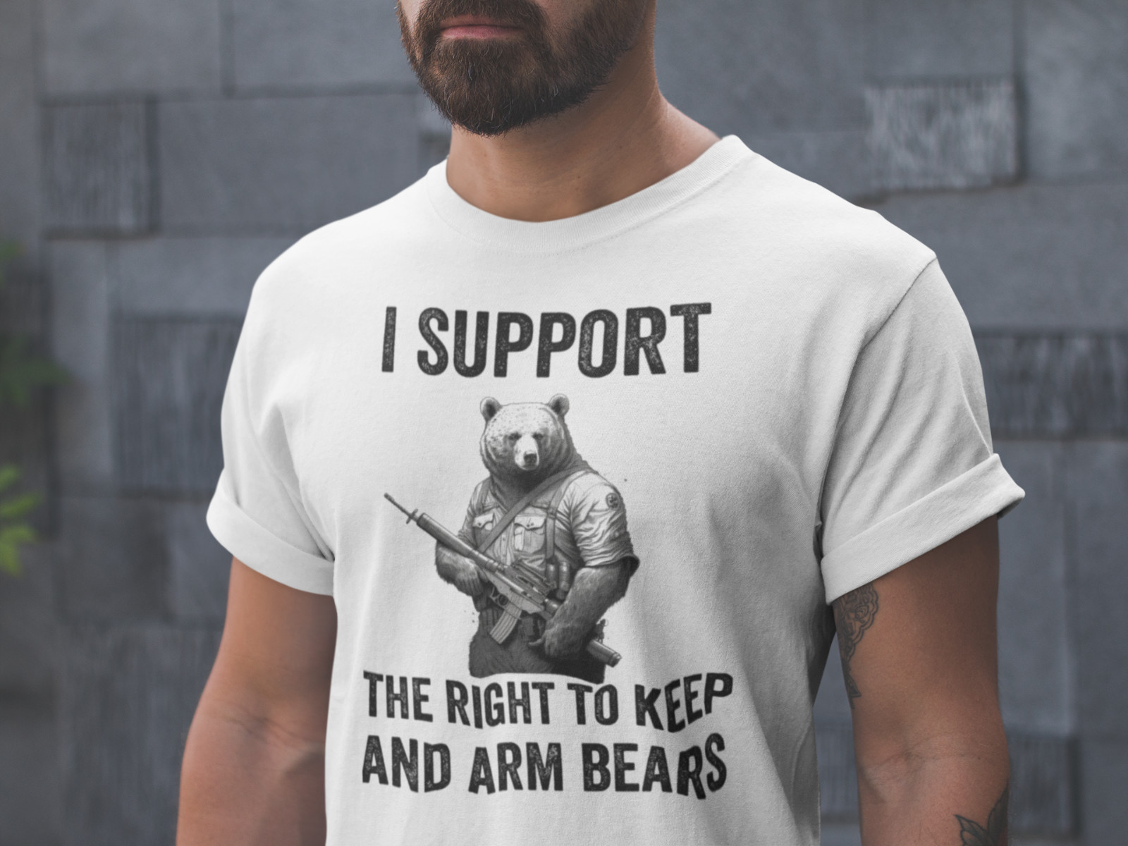 Funny 2nd Amendment T-Shirt Right to Keep and Arm Bears Funny Tee Shirt gallery