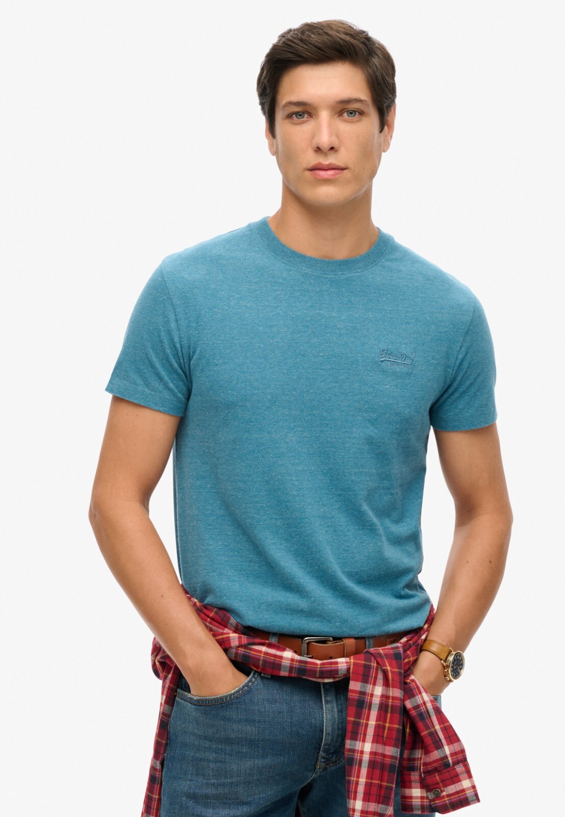 Superdry T Shirt Mens Crew Neck Short Sleeve Essential Logo Black Blue Khaki Red gallery