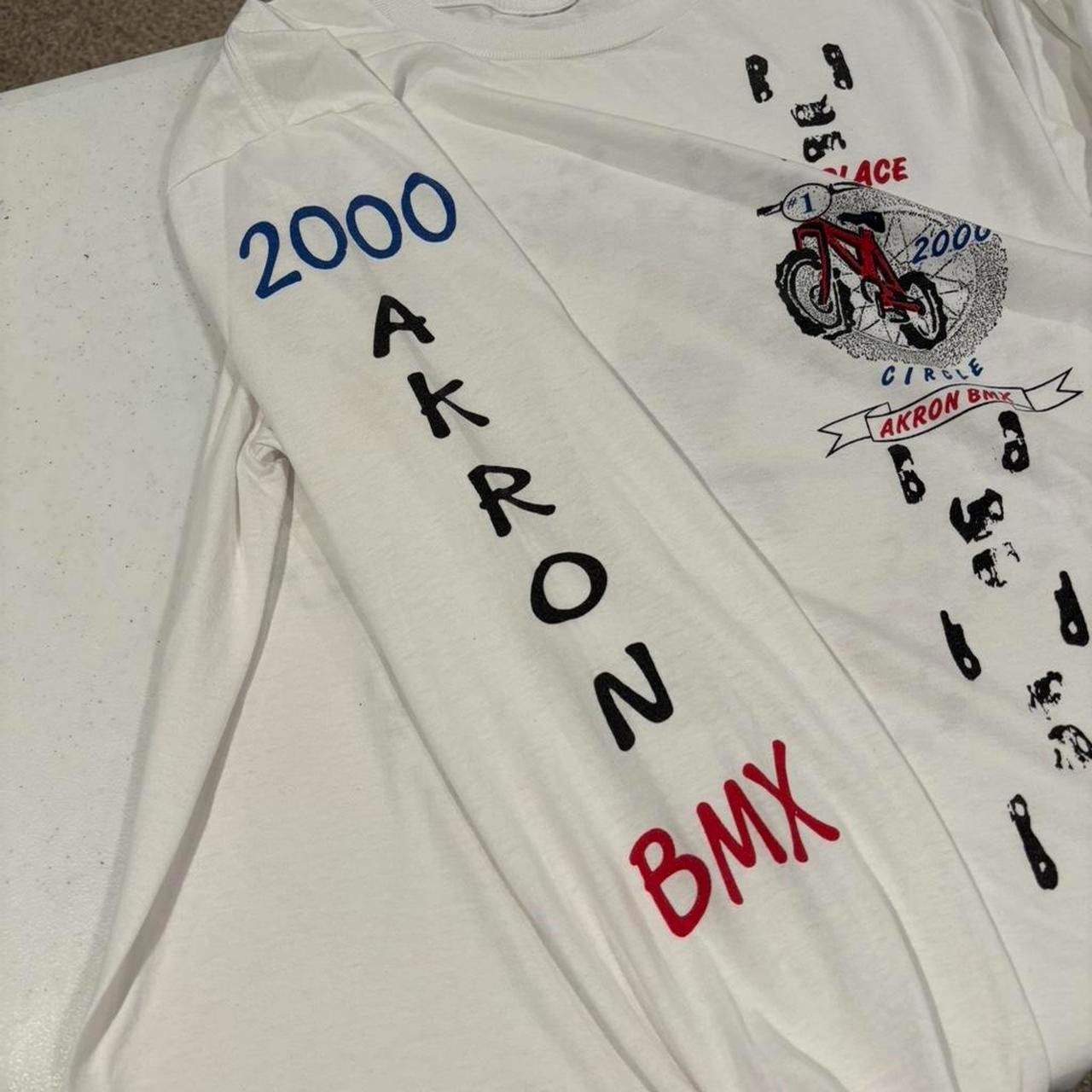 Vintage 90s 1998 Akron NBL BMX Bike League Blimp Hanger Bike History Longsleeve gallery