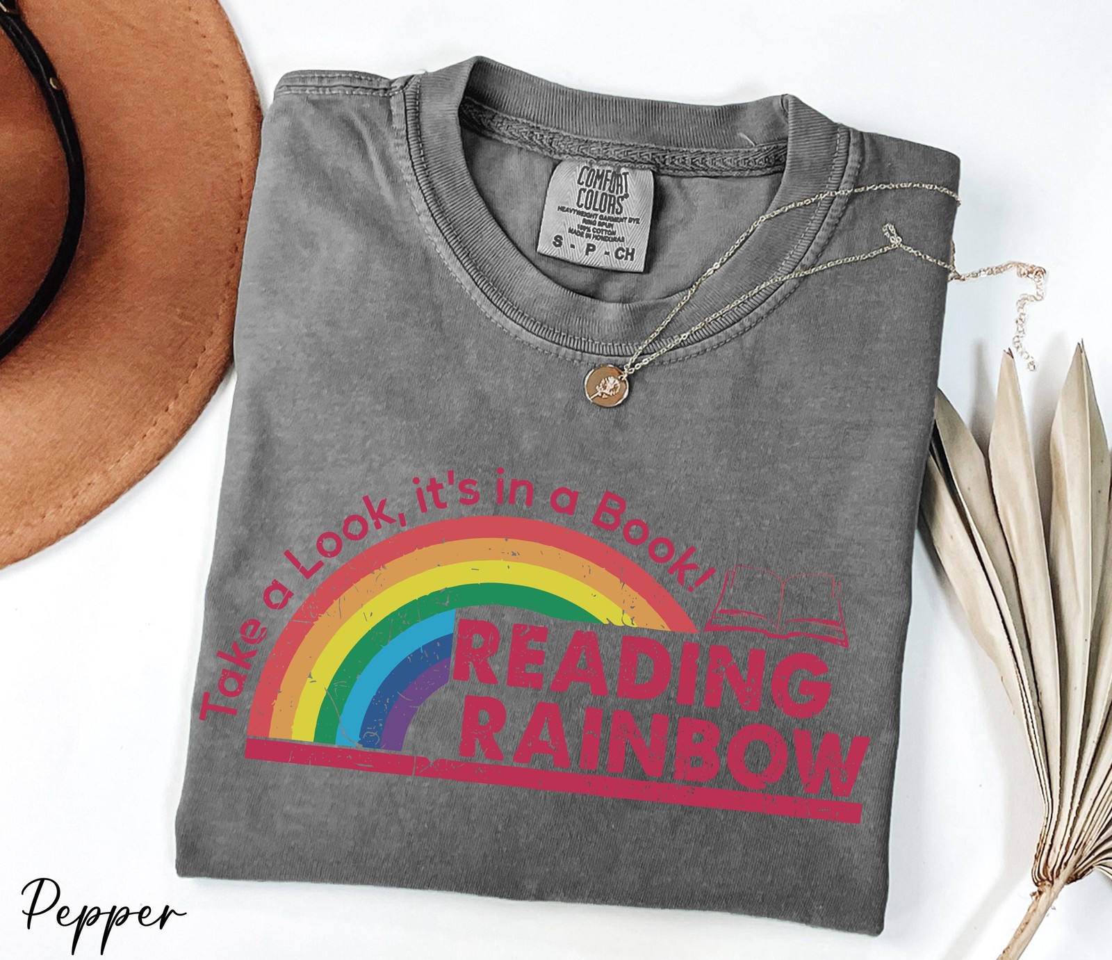 Comfort Colors® Take a Look It's in a Book Shirt, Reading Rainbow Shirt, Book Lo gallery