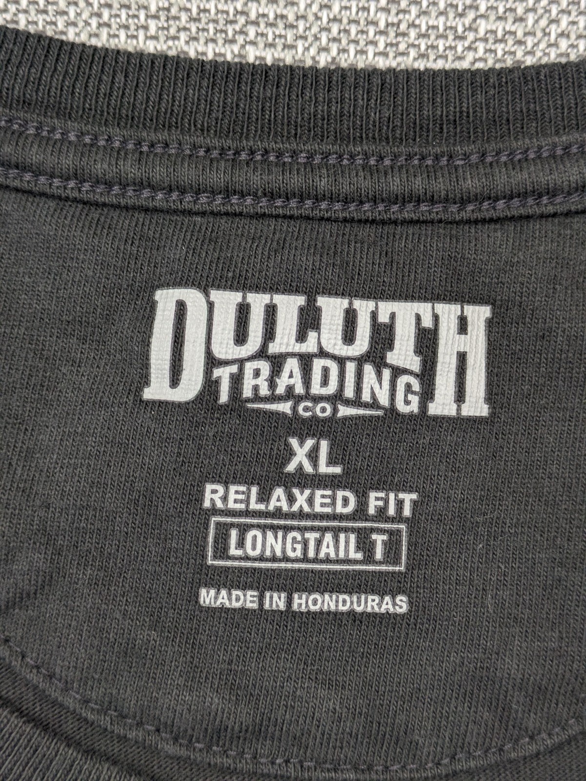Duluth Trading Co Shirt Mens XL Gray Longtail T Relaxed Fit Beaver Flag Graphic gallery