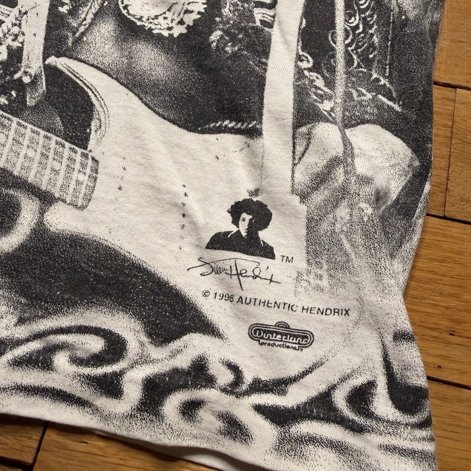 Vintage 90’s Jimi Hendrix All Over Print Winterland T Shirt 1996 Size Large AOP gallery