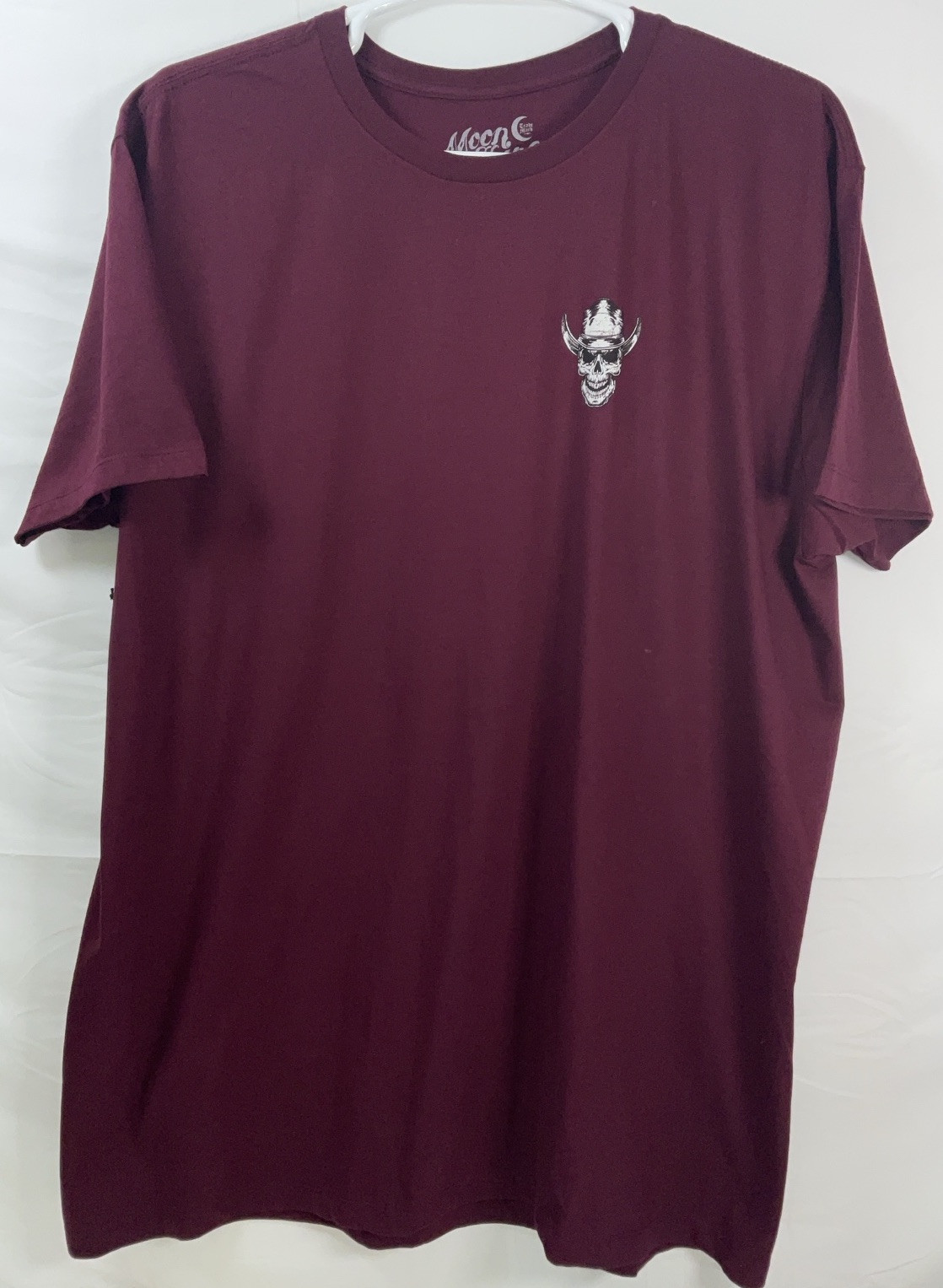NWT Men Brad Paisley Moon Shine Spirit Skull Cross Guitars T-shirt Burgundy XXL gallery