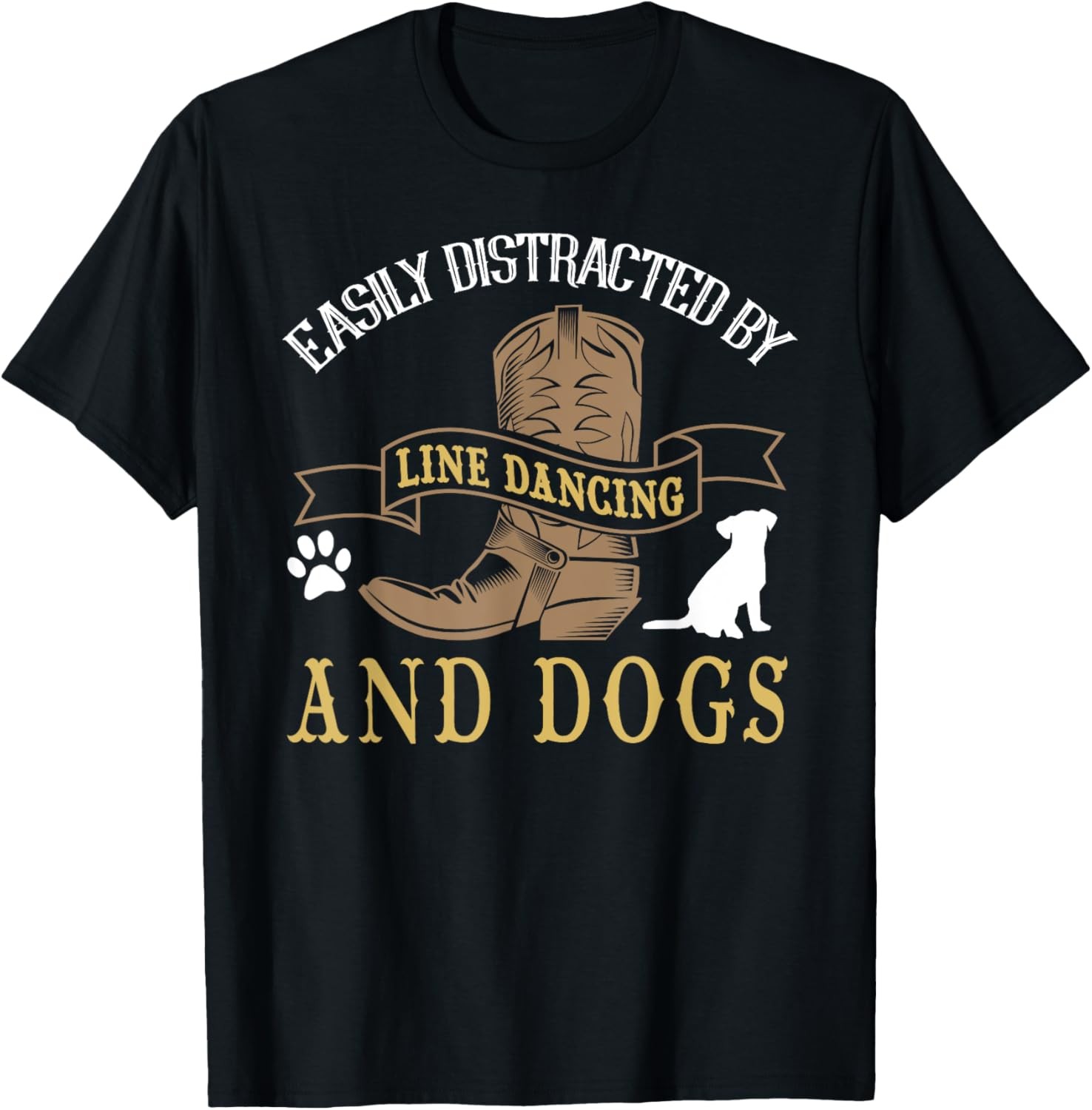 Line Dance Shirt Joke Dog Lover Line Dancing Line Dancer T-Shirt gallery
