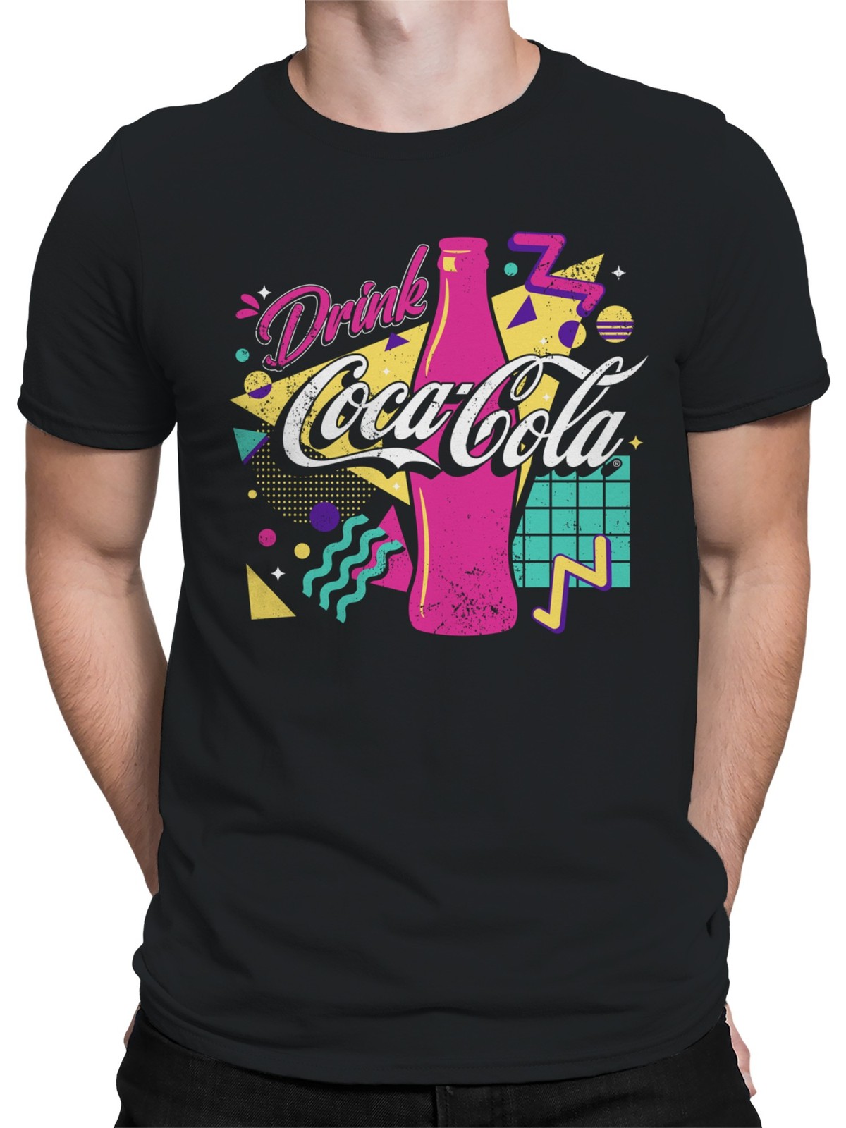 Officially Licensed Coca Cola Retro Coke Pop Art Men's T-shirt gallery