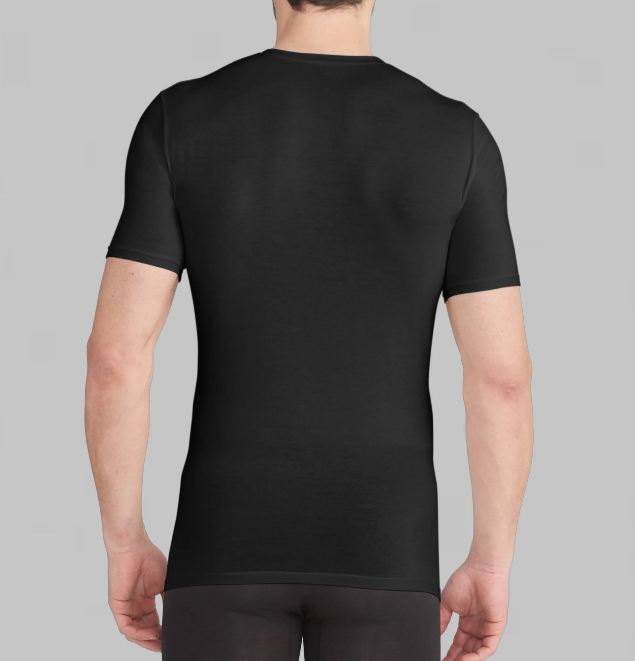 Tommy John Cool Cotton High V-neck Stay Tucked Undershirt Black Men’s Medium gallery