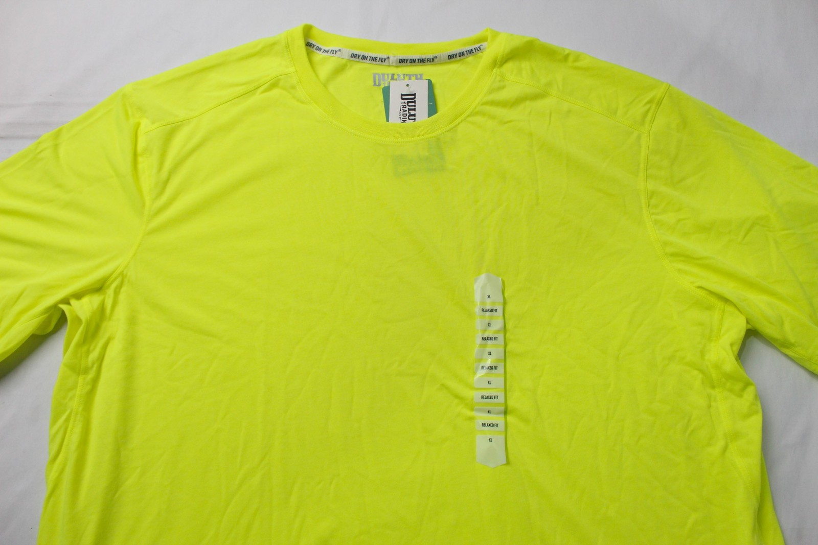 Duluth Trading Co Mens Relaxed Fit Short Sleeve Shirt NN7 High Vis Yellow XL NWT gallery