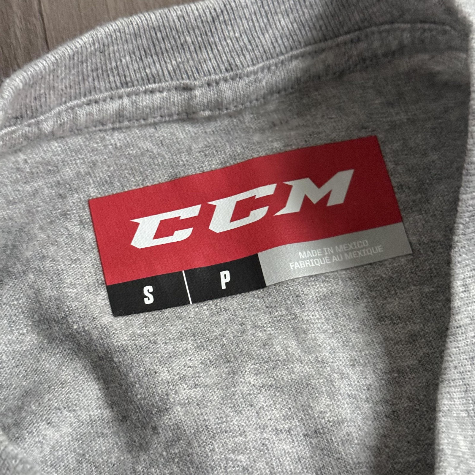 CCM Hockey Shirt Mens Small Gray Heather Graphic Tee Athletic Logo Short Sleeve gallery