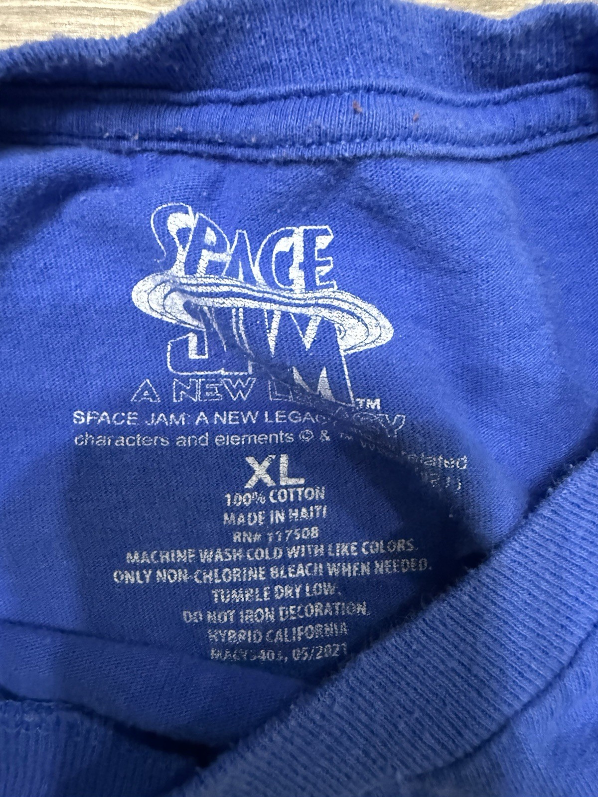 Space Jam Bugs Bunny Looney Tunes Basketball Graphic Blue T-Shirt Men’s XL gallery