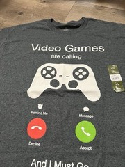 “Video Games Are Calling” T-shirt Size XL (46-48) New