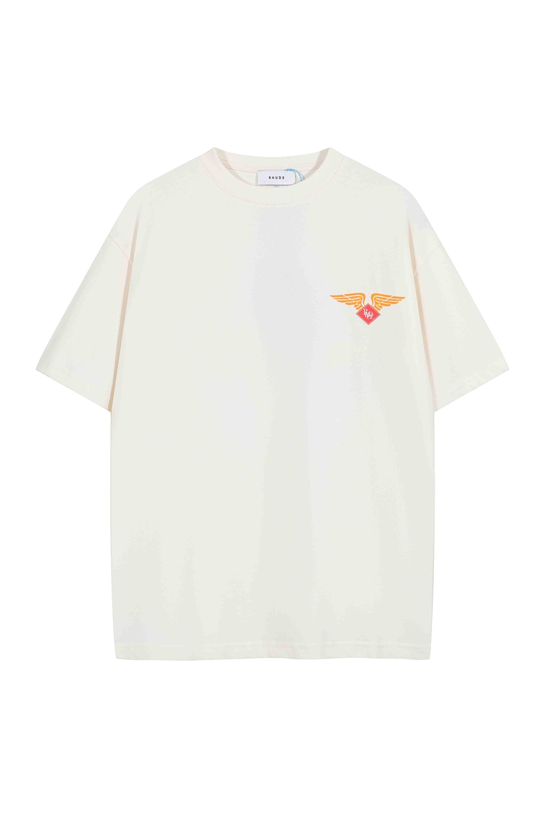 RHUDE Spring and summer Retro Slogan Letter Logo Men Women short sleeved T-shirt gallery