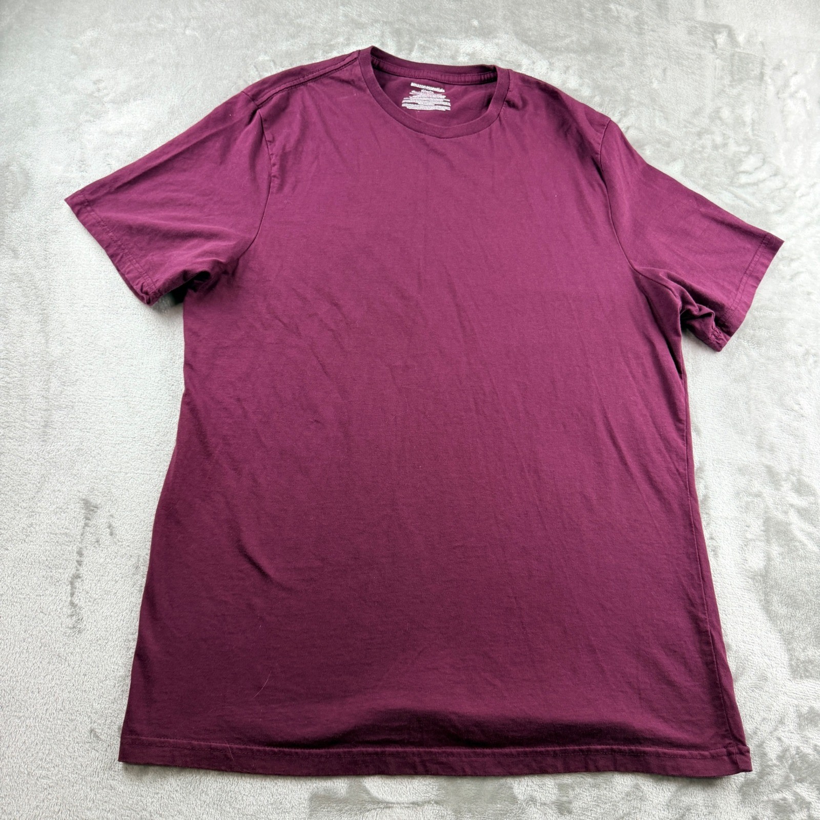 Amazon Essentials Men's XL Slim Fit Short Sleeve Crewneck T-Shirt Burgundy gallery