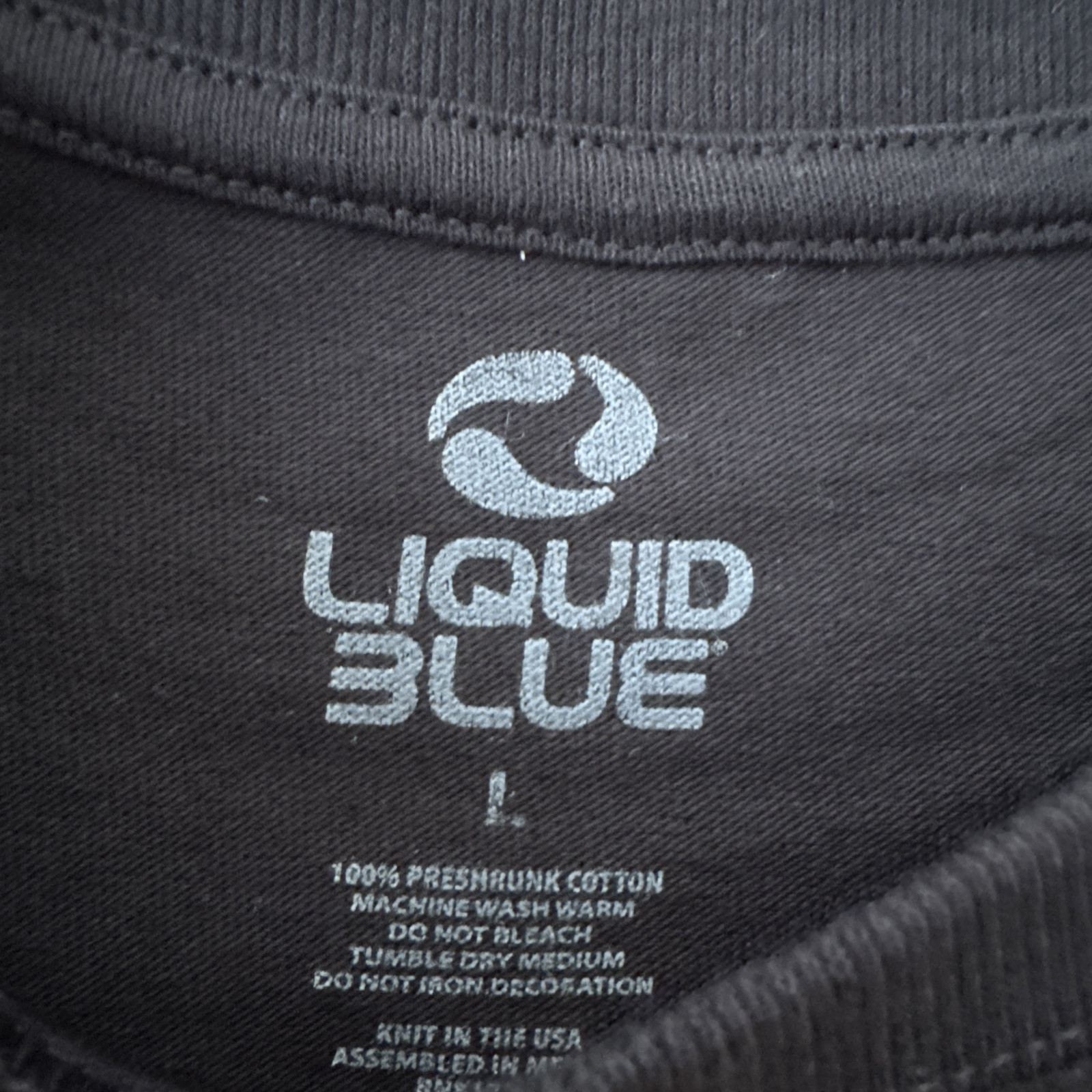 Jimi Hendrix Liquid Blue Shirt Mens L Black Graphic Tee 2012 DeadStock Collector gallery