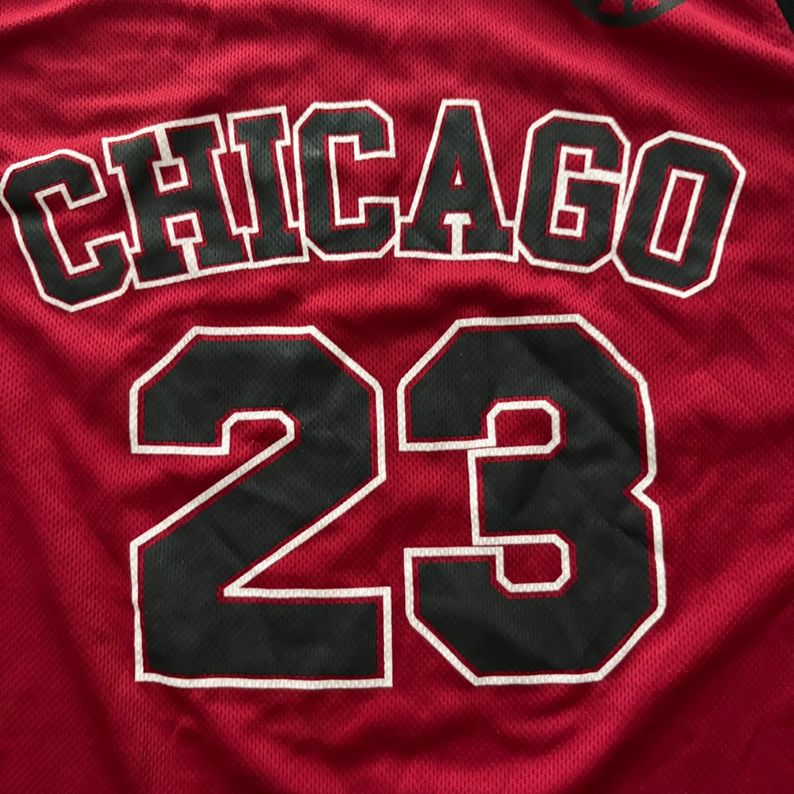PEP&CO Chicago 23 Basketball Jersey Mens XL Red Black Michael Jordan Bulls gallery