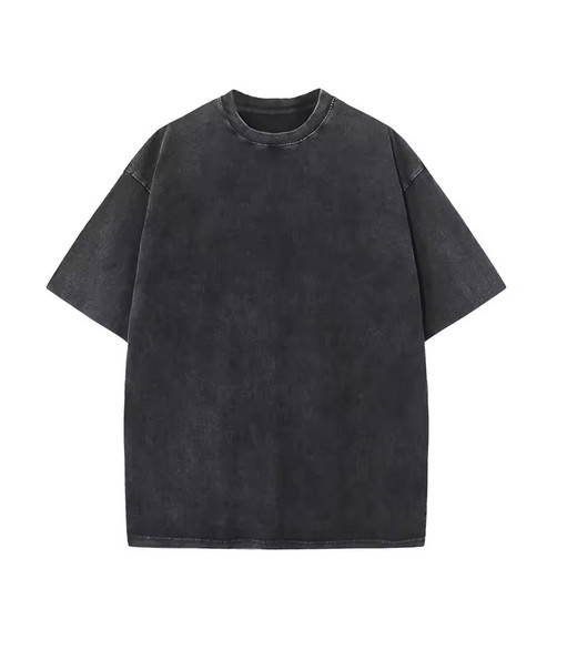 Men Heavy Cotton T-Shirt 230G Vintage Washed Oversized Streetwear Tee gallery