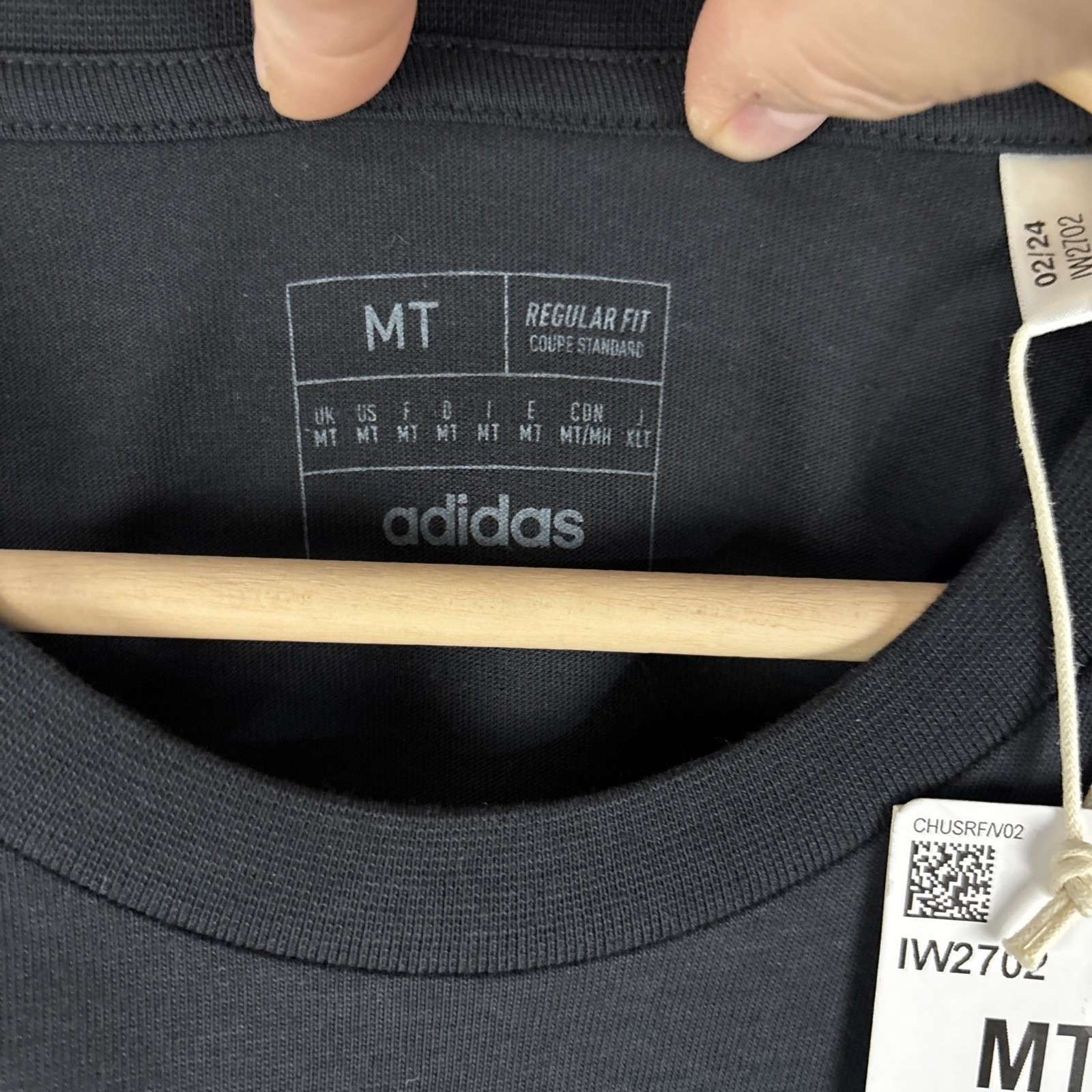 adidas Men's Black White Modern Essentials Graphic Tee (IW2702) Medium Tall NWT gallery