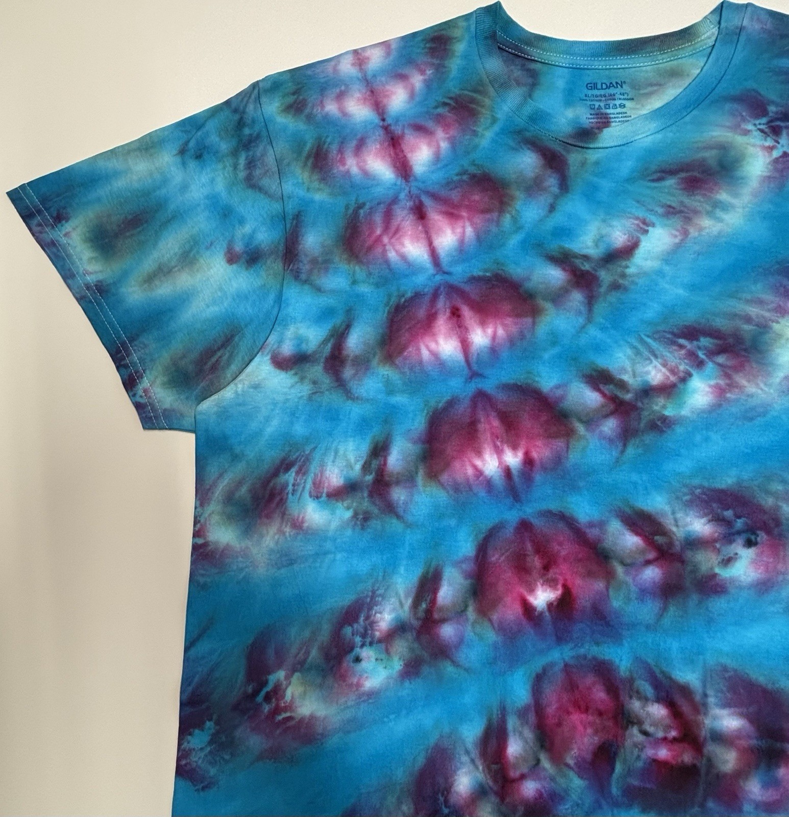Handmade Ice Tie Dye Adult T-Shirt Unisex Size XL Multicolored Gildan Tee NEW gallery