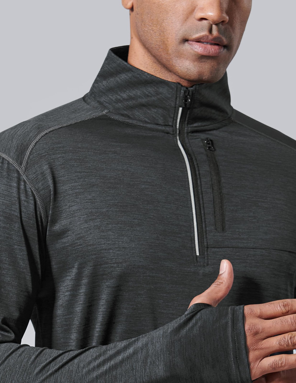 3-Pack Men’s Quarter-Zip Pullover – Lightweight Long Sleeve Athletic Jackets,... gallery