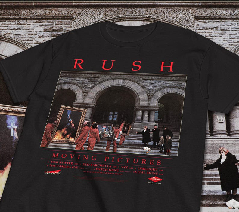Rush Moving Pictures Vintage Progressive Rock Band Tee