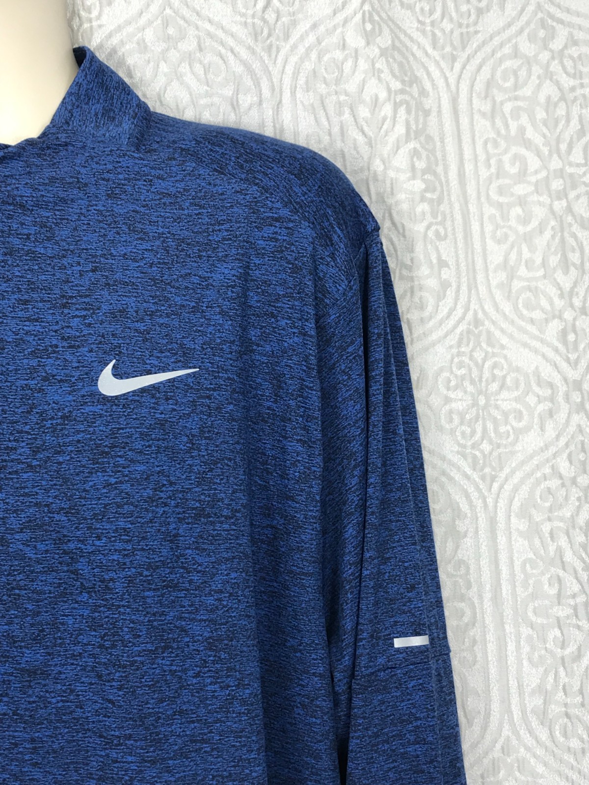 Nike Element Dri-FIT Half Zip Running Shirt Men's Size XXL Obsidian/Game Royal gallery