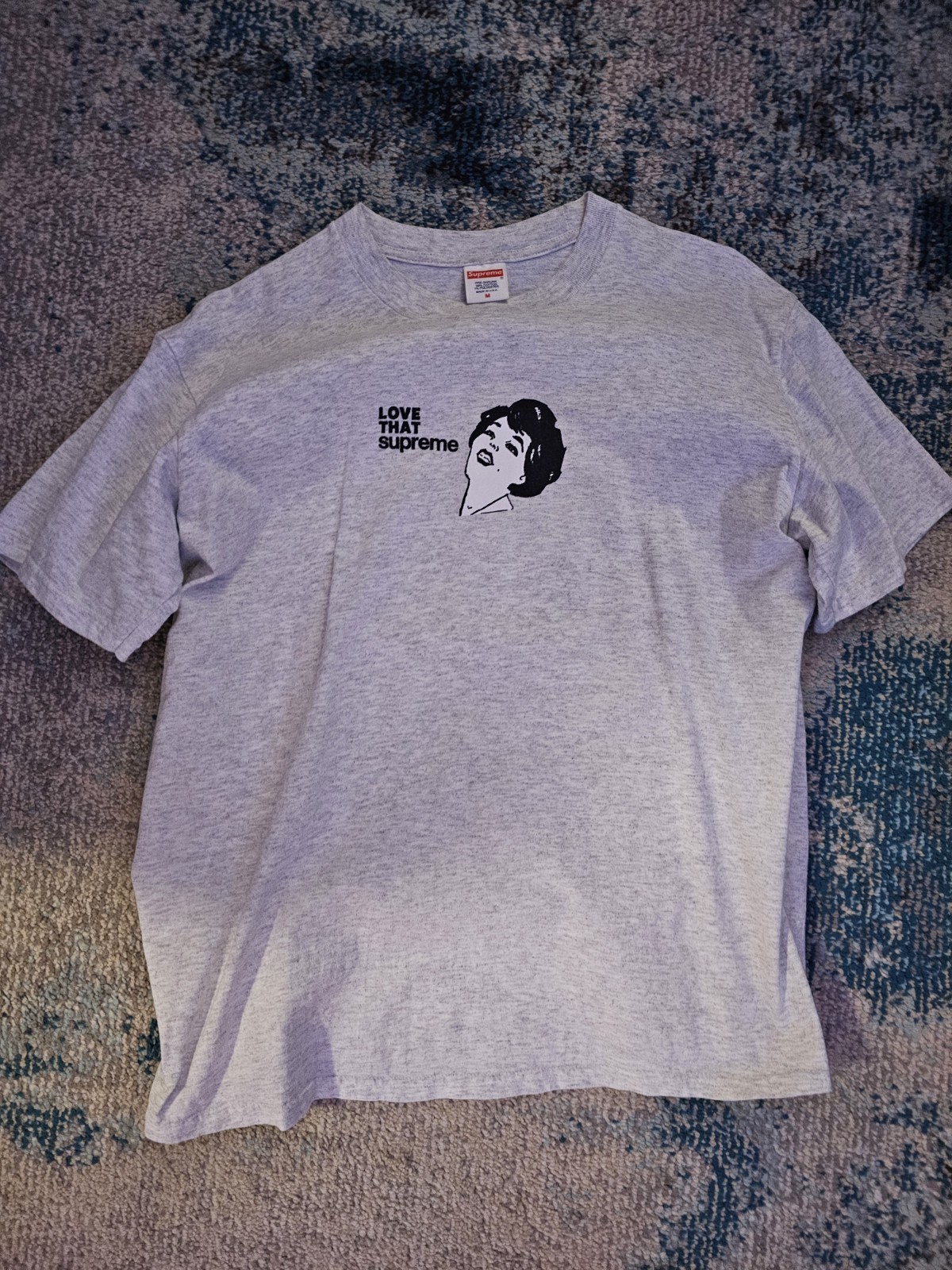 Supreme 'LOVE THAT SUPREME' Tee SS22T51 ASH GREY Medium gallery