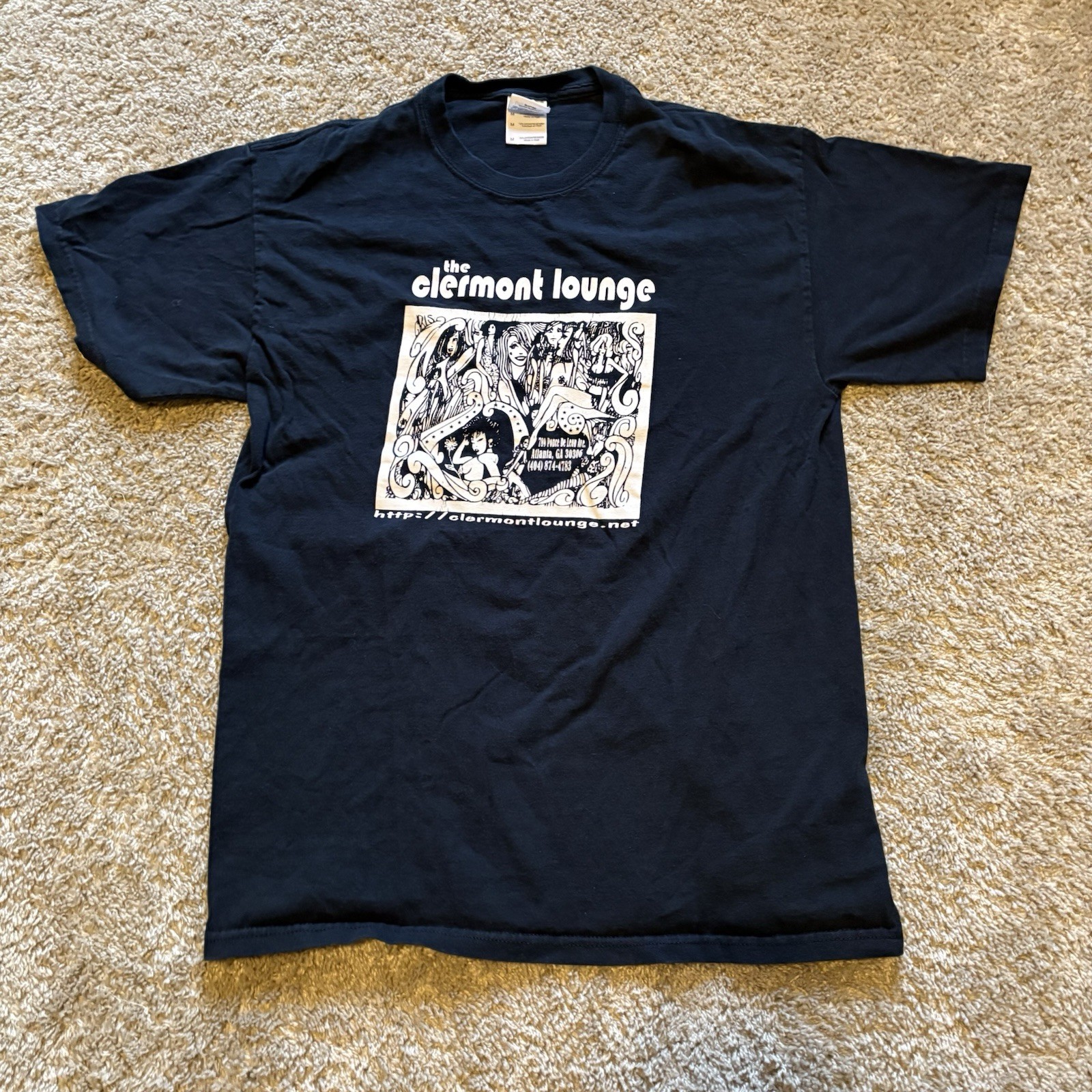 Vintage Clermont Lounge T Shirt Black Men’s M Atlanta Strip Gentleman’s Club
