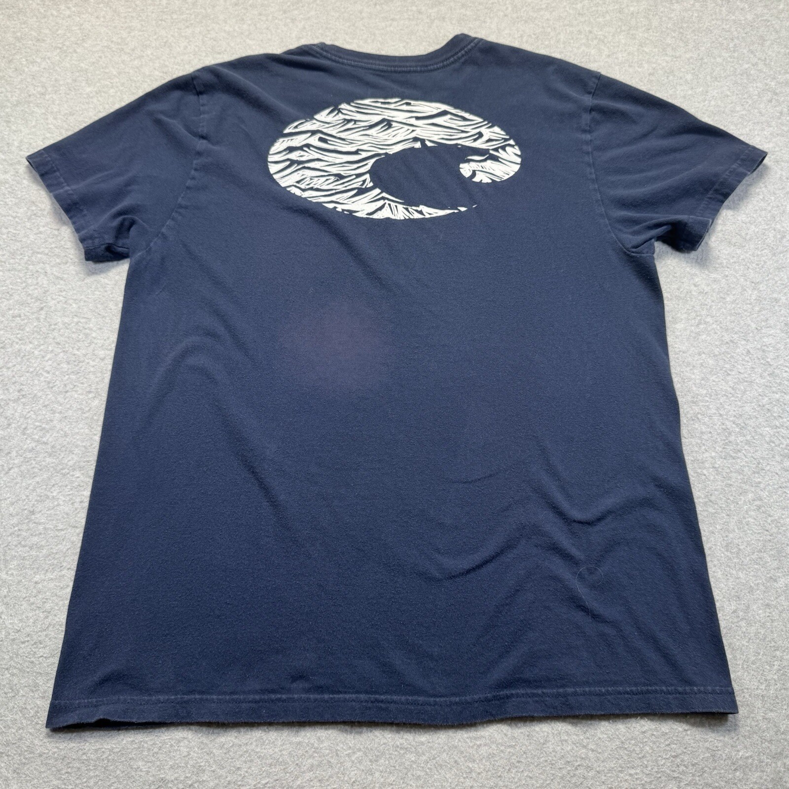 Costa Del Mar Shirt Adult Medium Navy Blue Fishing Sunglasses Hiking Faded Mens gallery