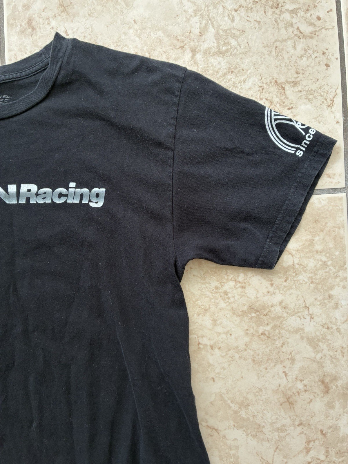 Advan Racing Men's Short Sleeve Black Medium Car Racing Yokohama Design Wheels gallery