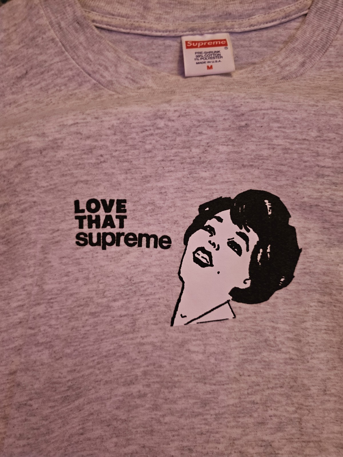 Supreme 'LOVE THAT SUPREME' Tee SS22T51 ASH GREY Medium gallery
