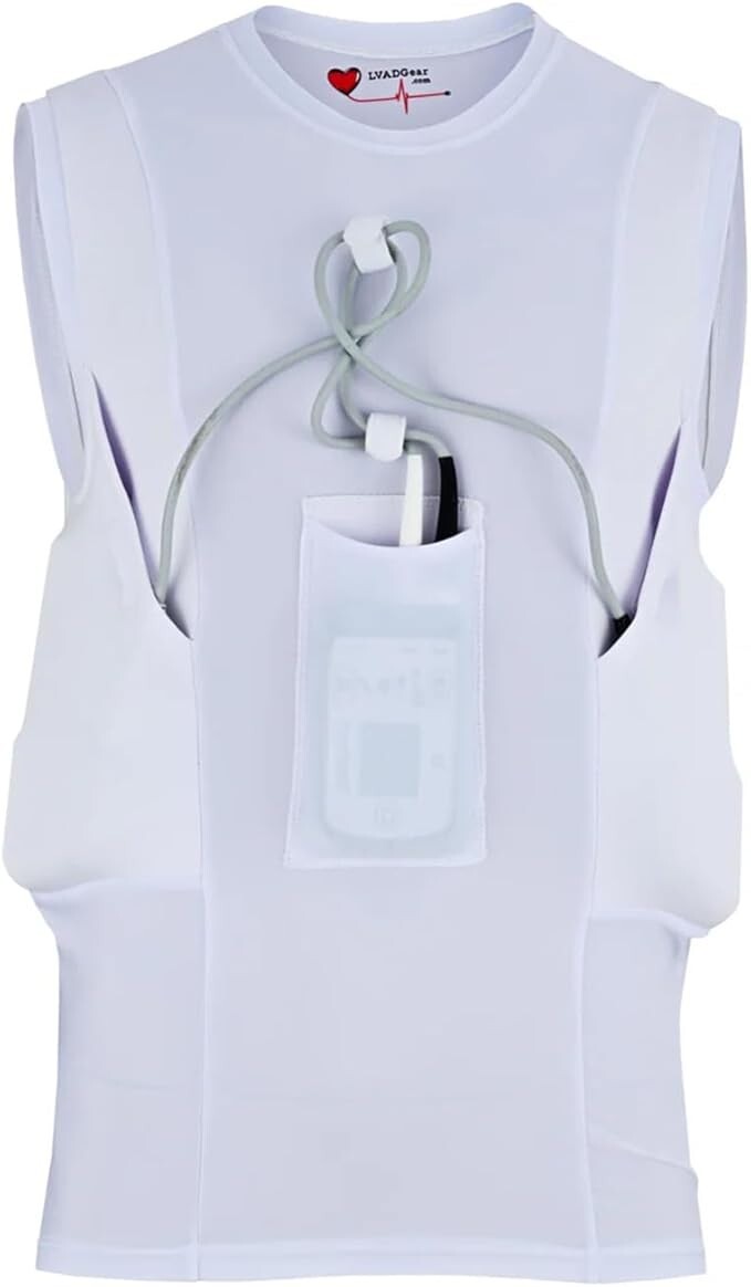 LVAD Men Tank Top for HeartMate Black & White LVAD Shirt with LVAD BagPack S-5XL gallery